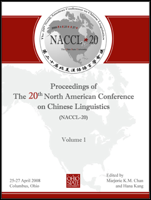 Proceedings of the NACCL-20 (2008)  Conference.